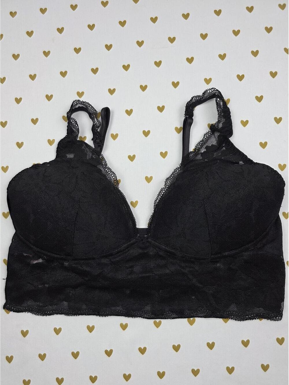 Victorias Secret Pink Medium Lace Formed Cup Bralette Bra Top Tank
